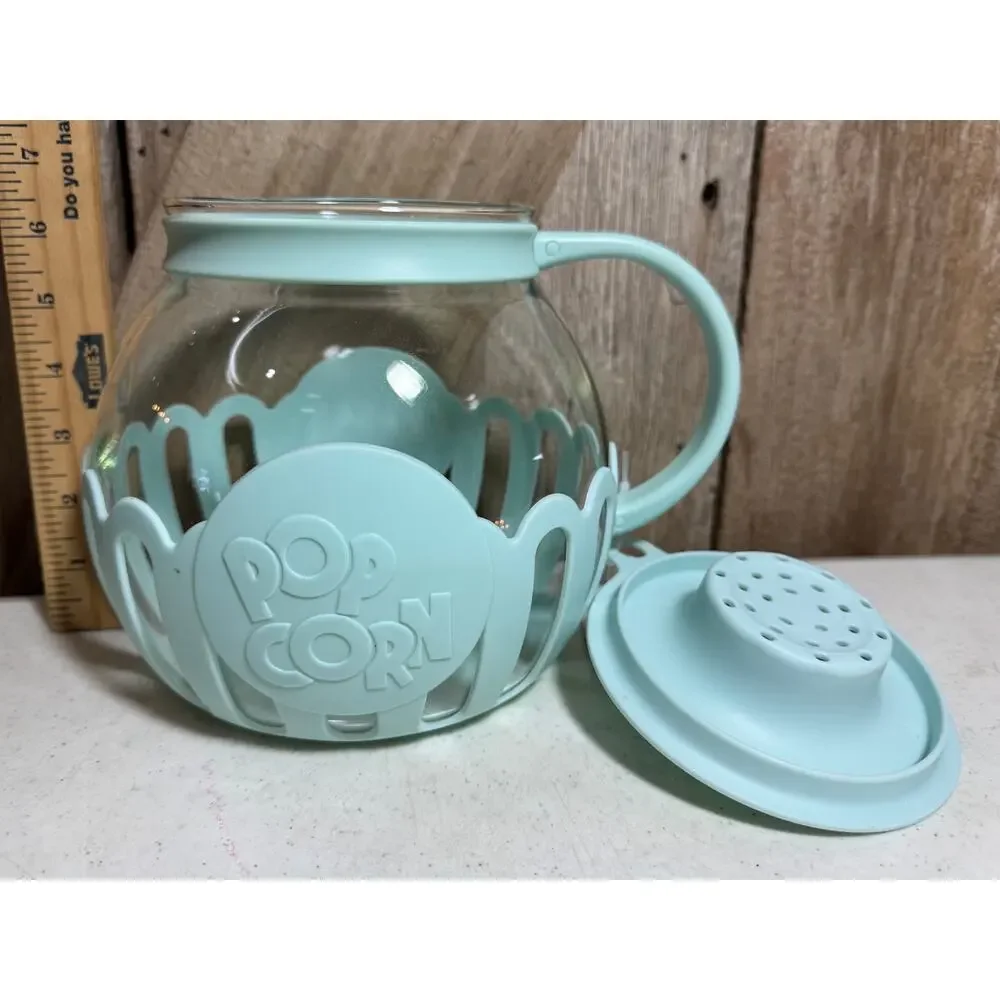 Ecolution Micro-Pop 3 Qt. Microwave Popcorn Popper Mint Green New with Tags